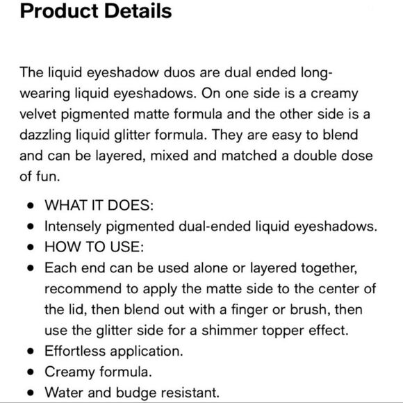 $10🌟 The Beauty Crop Liquid Eyeshadow Duo Cinnamon & Fudge - Picture 2 of 8